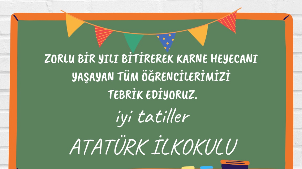 Atatürk İlkokulunda Karne Sevinci